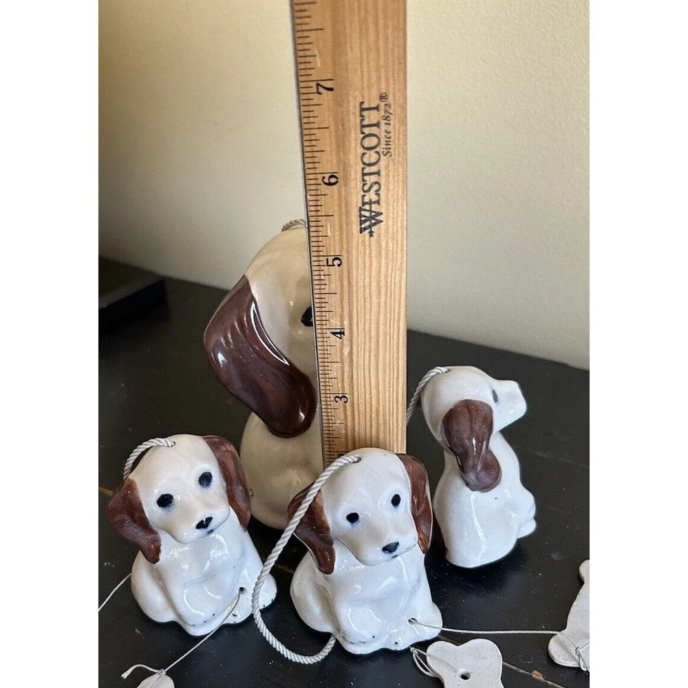 Wind chime ‎ Ceramic Dog / PUPPY  & bones
